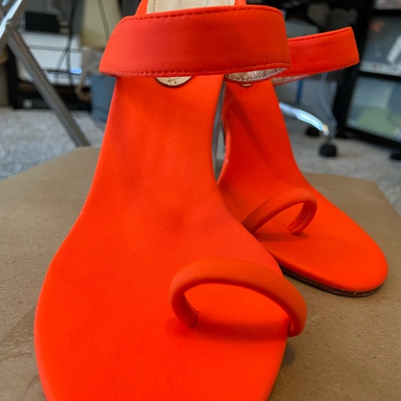 Nasty Gal Bright Orange High Heel Sandals - Picture 3 of 16